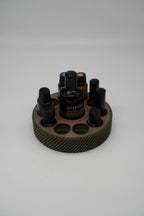 Runder Öleständer für ätherische Öle Kombinationshalter 5ml, 10ml & 15ml + 115ml