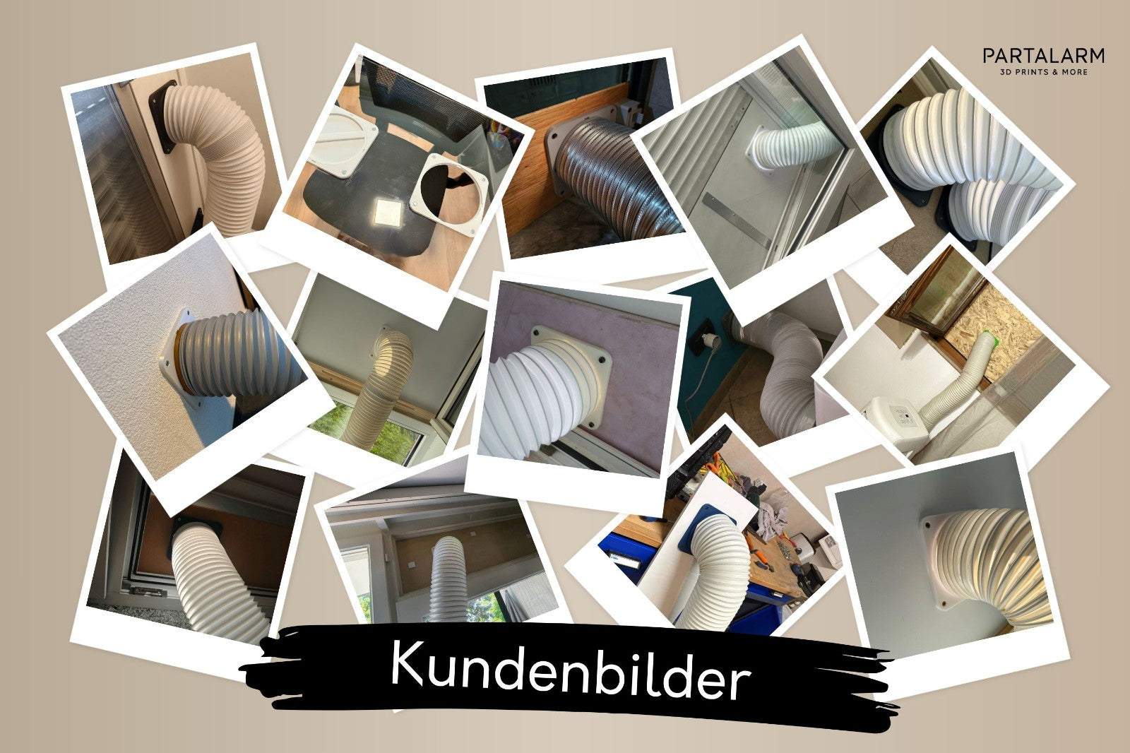 Drehverschluss Adapter für mobile Klimaanlage Abluft Schlauch Anschluss 150mm