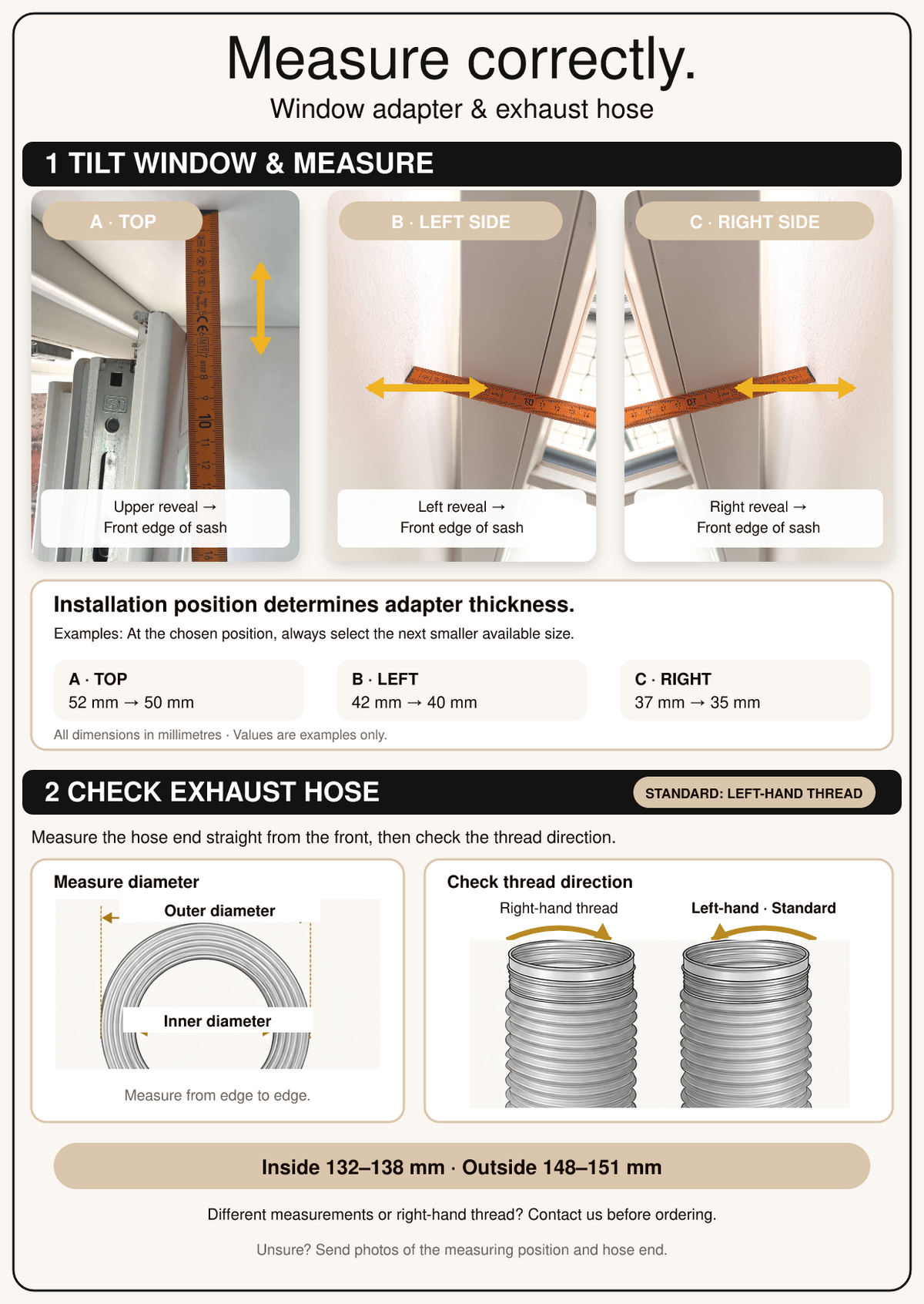 How to measure correctly