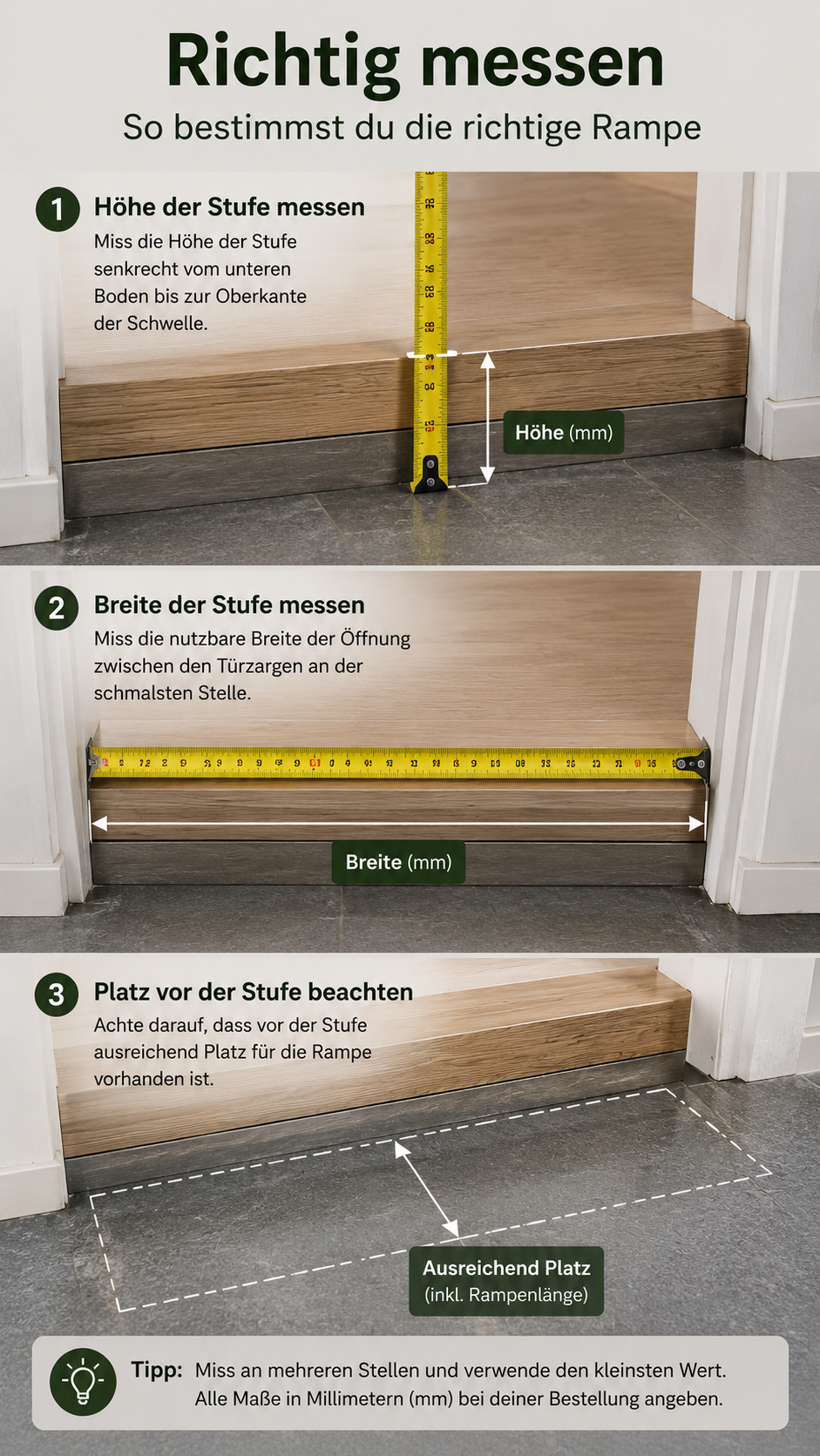 Robo-Rampe für Saugroboter | Türschwellen-Rampe | kompatibel mit Roborock, Dreame, MOVA, Ecovacs & Xiaomi